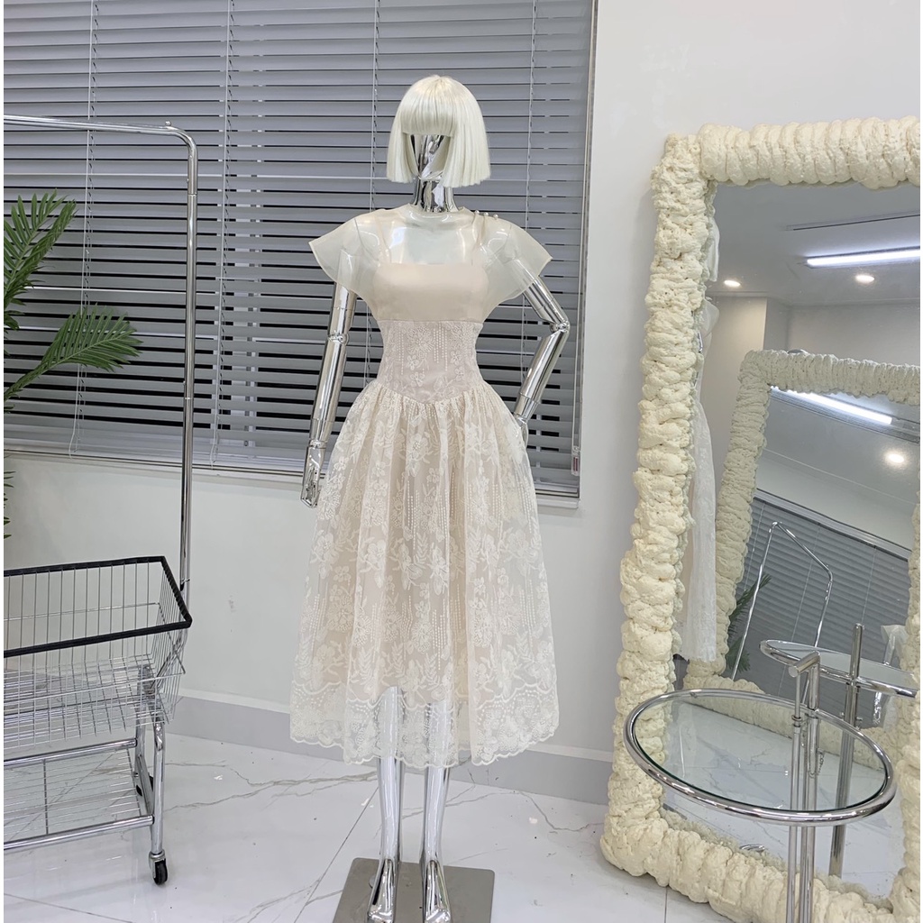 VÁY TAY RƠI ĐÍNH NGỌC CHÂN XOÈ-Kianvu