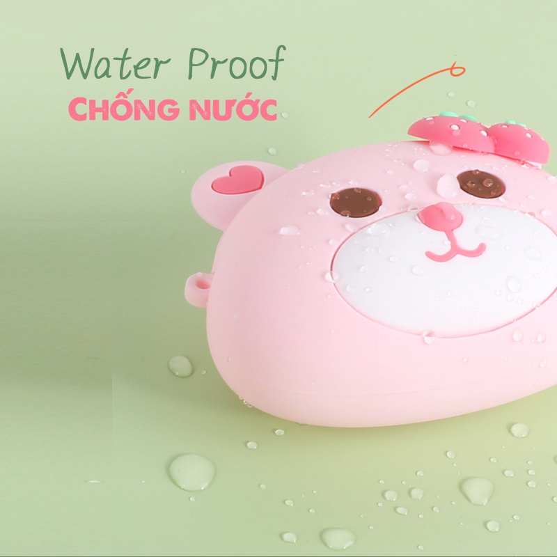 Túi đeo chéo silicon cho bé hình thỏ, hình gấu xinh xắn phong cách Hàn Quốc