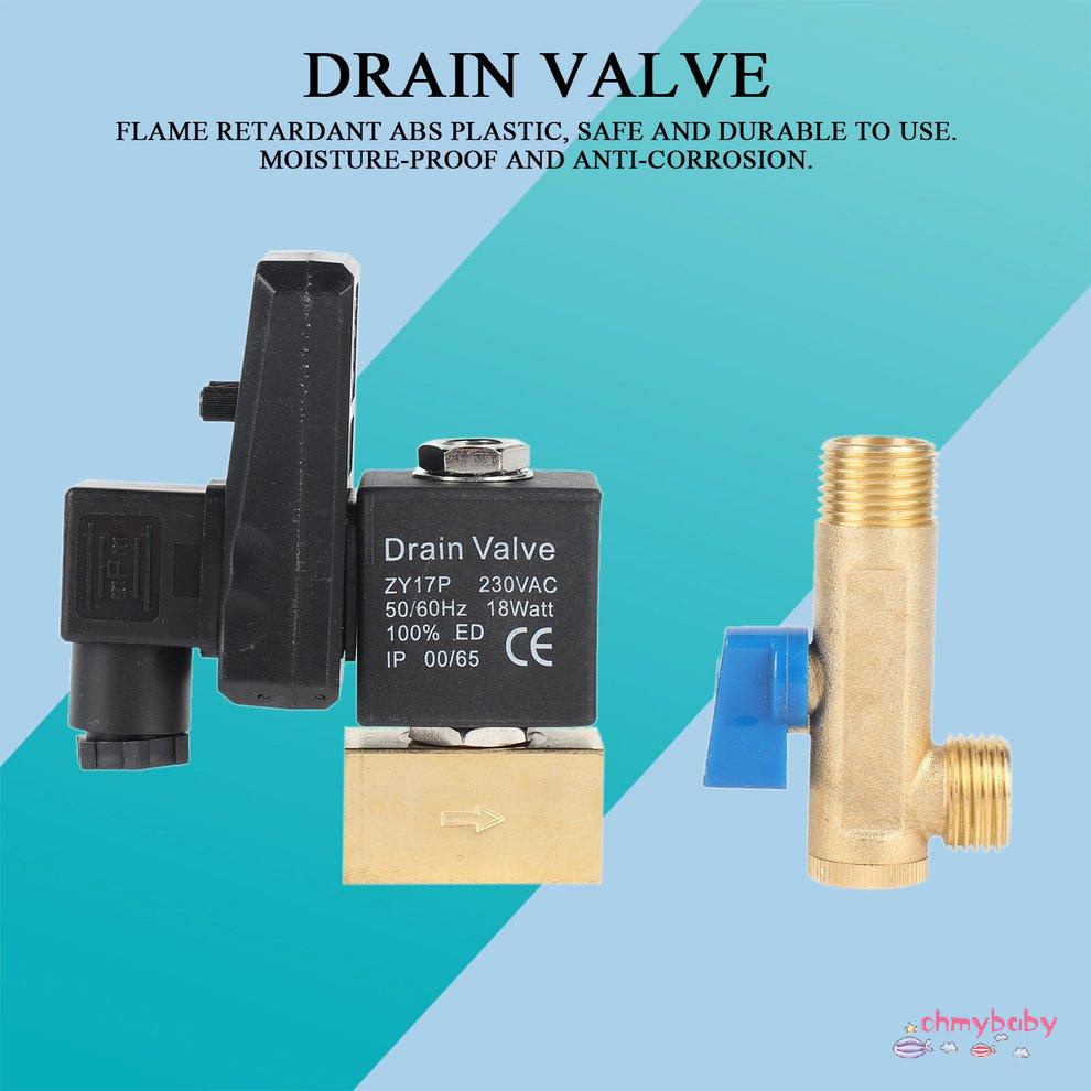 Máy nén khí hẹn giờ điện tử Bình chứa khí Van xả 2 chiều tự động 1/2 &quot; [8/3]