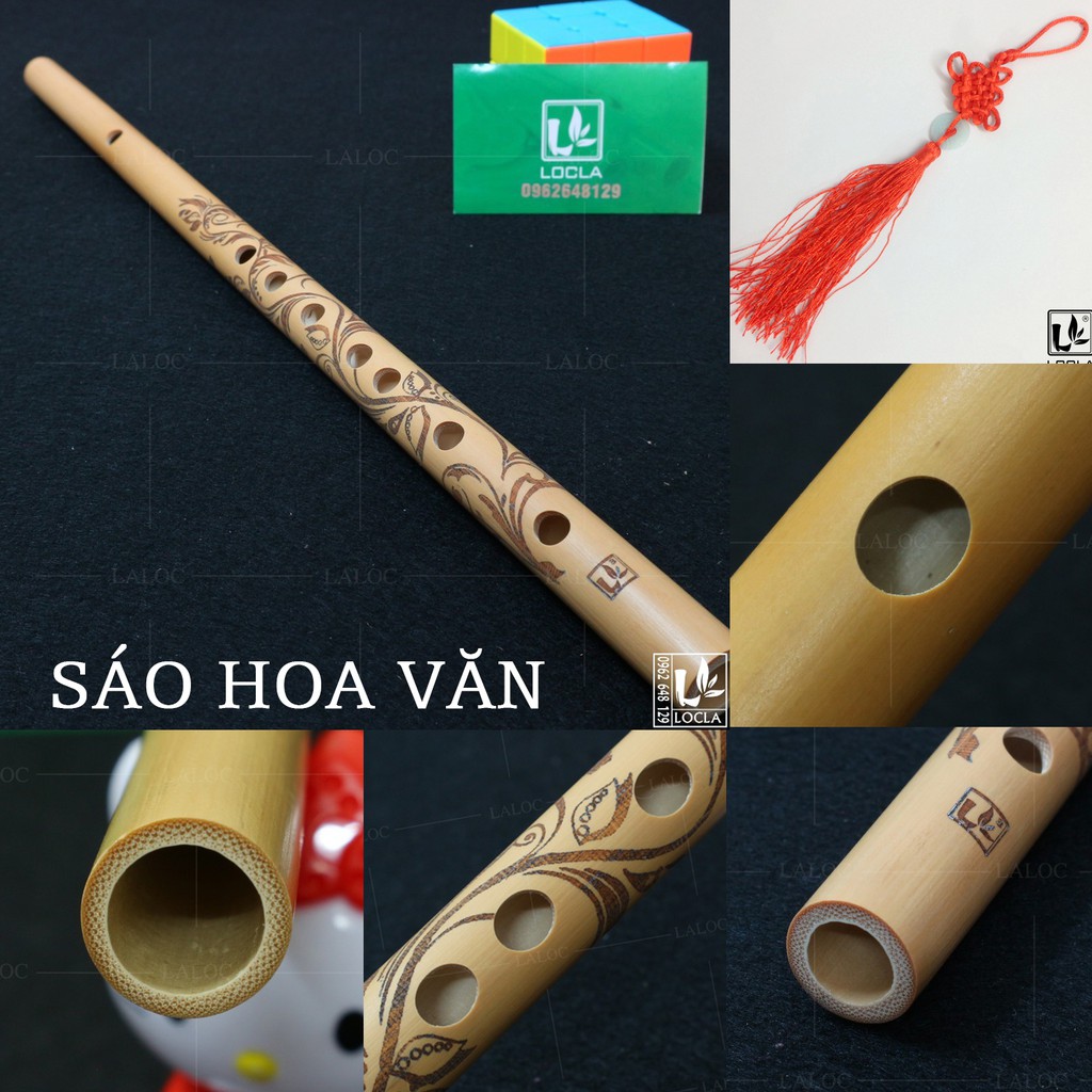 Sáo trúc khắc hoa văn ( sáo đô c5)