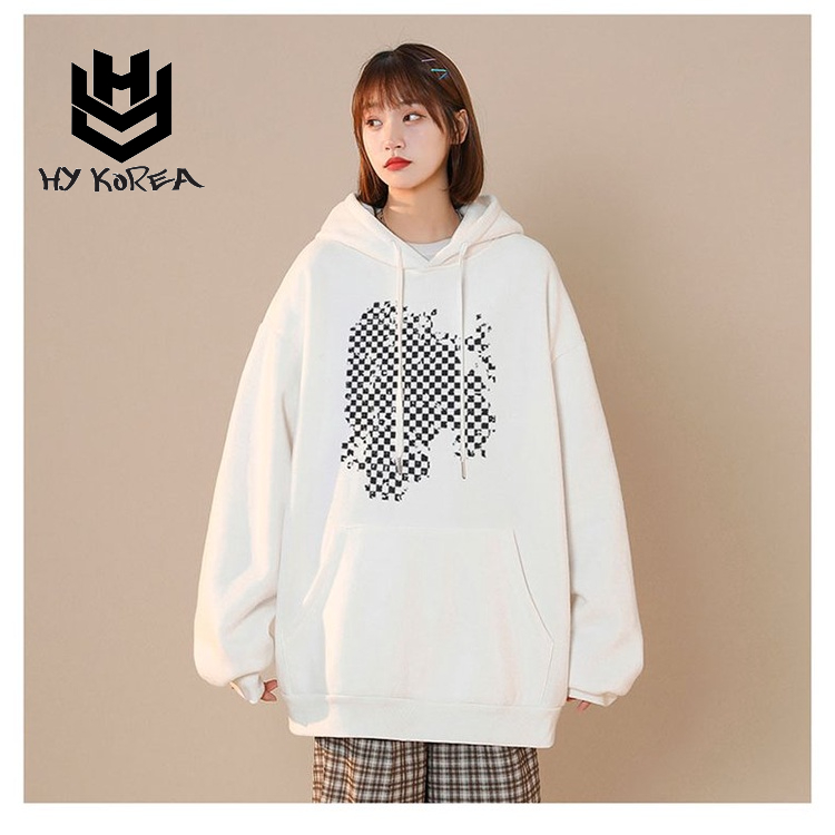 Áo hoodie HY KOREA form rộng nam nữ phong cách ulzzang hàn quốc Caro 301