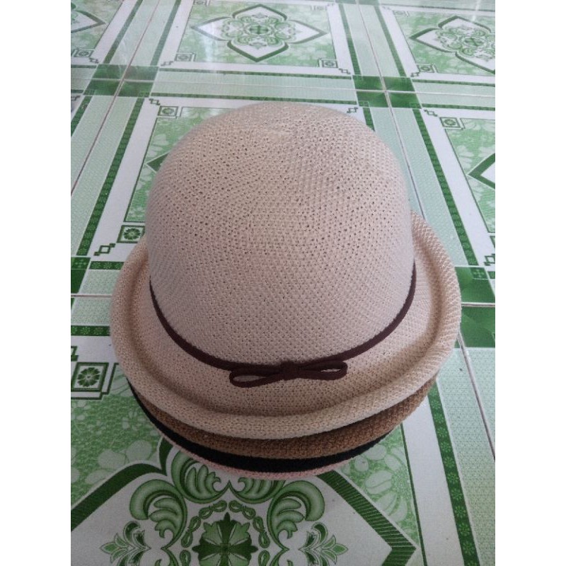 [ẢNH THẬT]Nón bucket nơ nhỏ vành cong thời trang