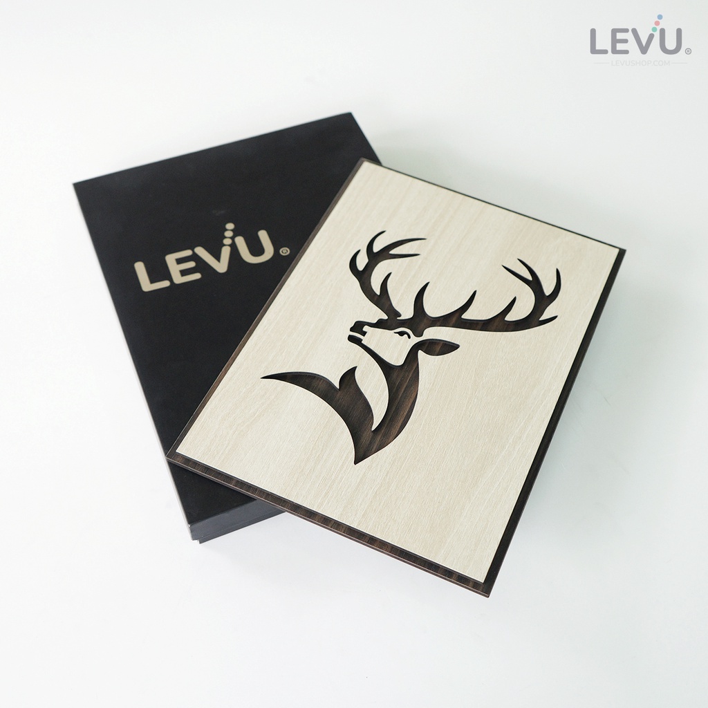 Tranh treo tường động vật LEVU bằng gỗ decor nghệ thuật trang trí tường sang trọng