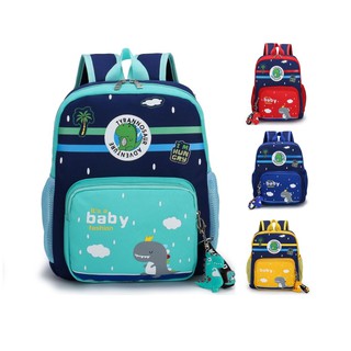 Balo cho bé 1-5 tuổi, đi chơi, đi mẫu giáo, hình khủng long, kèm móc khóa