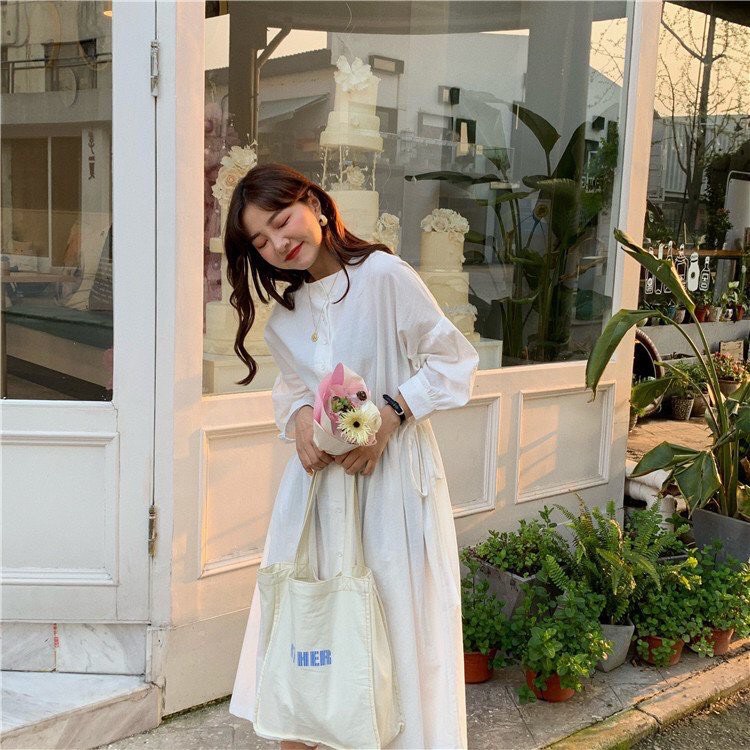 Túi tote vải canvas họa tiết chữ độc đáo cá tính thời trang hàn quốc