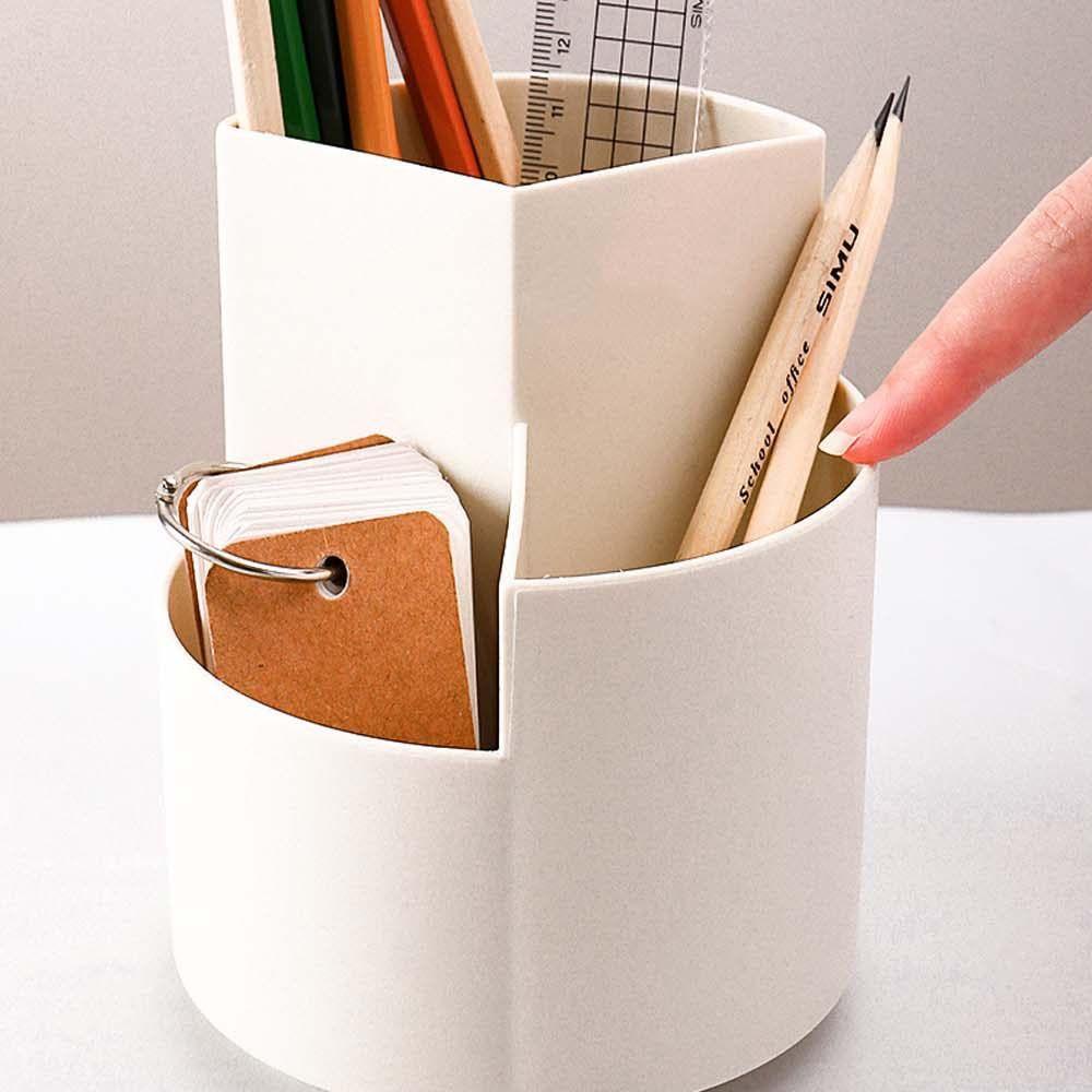 AUGUSTINE Hộp Đựng Bút Để Bàn Đa Năng Xoay 360 Độ Tiện Dụng Ốp