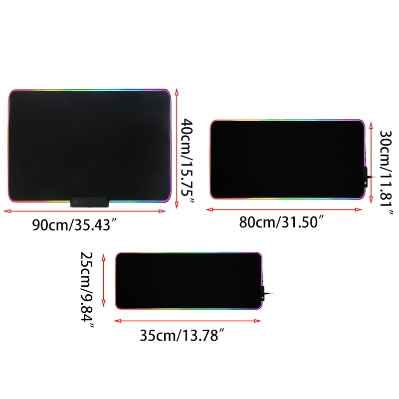 Lót ChuộT Gaming Cao Su Có ĐèN LED RGB 13 MàU 250x350mm
