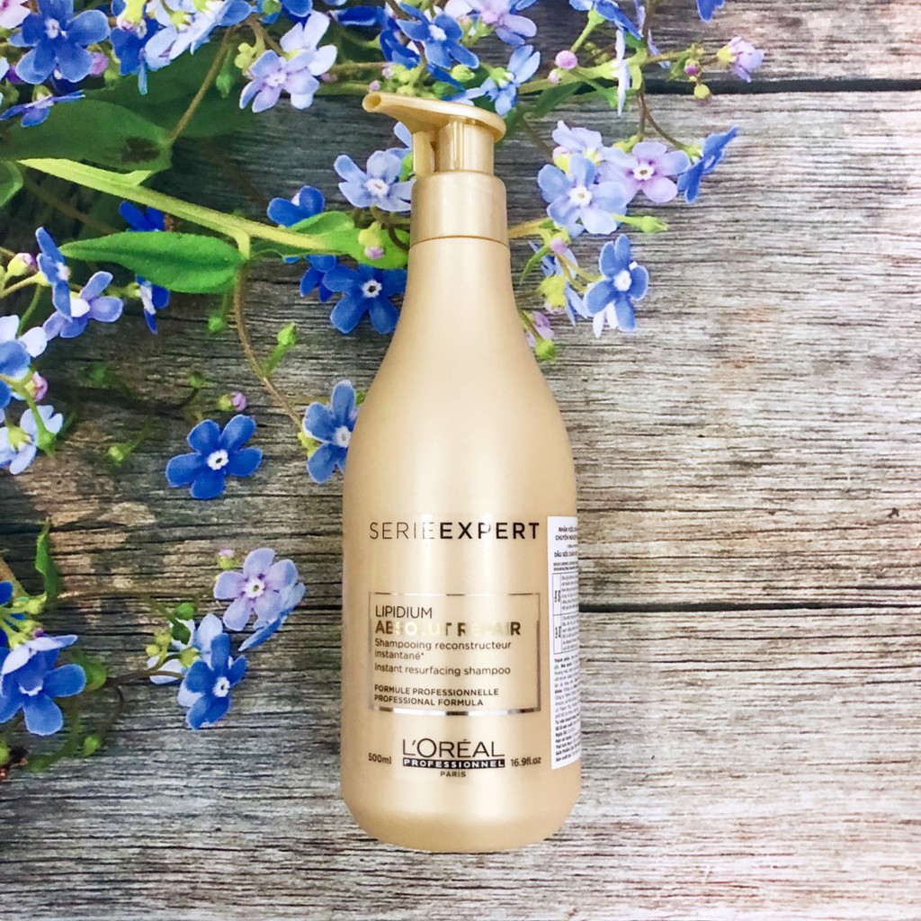 Dầu gội phục hồi tóc hư tổn LOreal Absolut Repair Gold Quinoa+ Protein 500ml