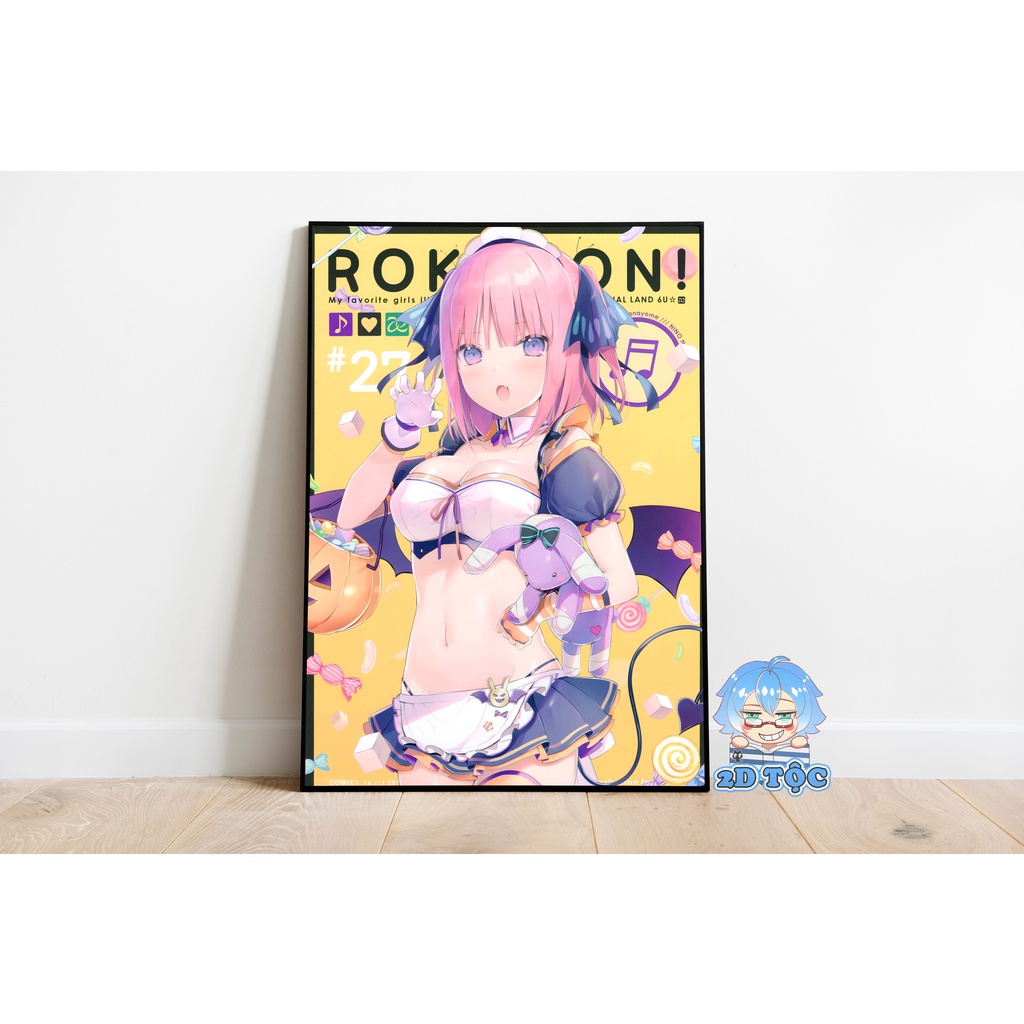 POSTER A3 CAO CẤP TREO TƯỜNG NAKANO NINO (8) ANIME NHÀ CÓ 5 NÀNG DÂU BY 2D TỘC SHOP
