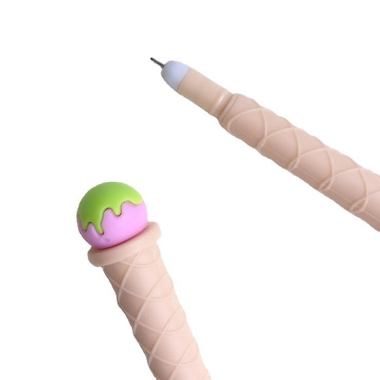 Bút Mực Gel 0.5mm Màu Đen Hình Cây Kem Dễ Thương