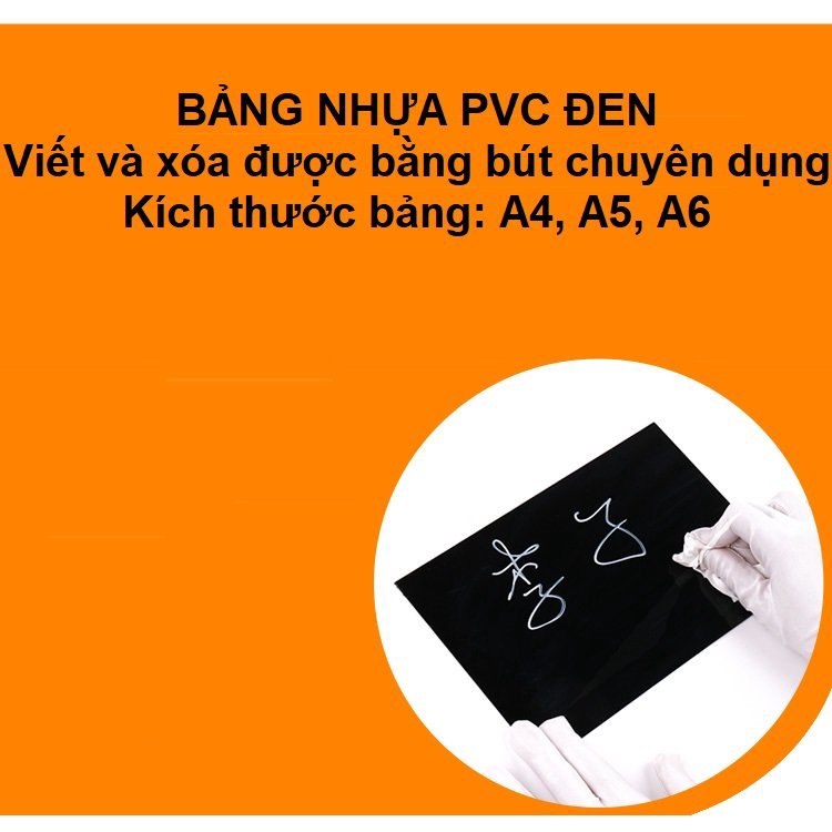 Bảng giá nhựa PVC đen chống nước, viết bút trắng, phấn viết bảng tẩy xóa được