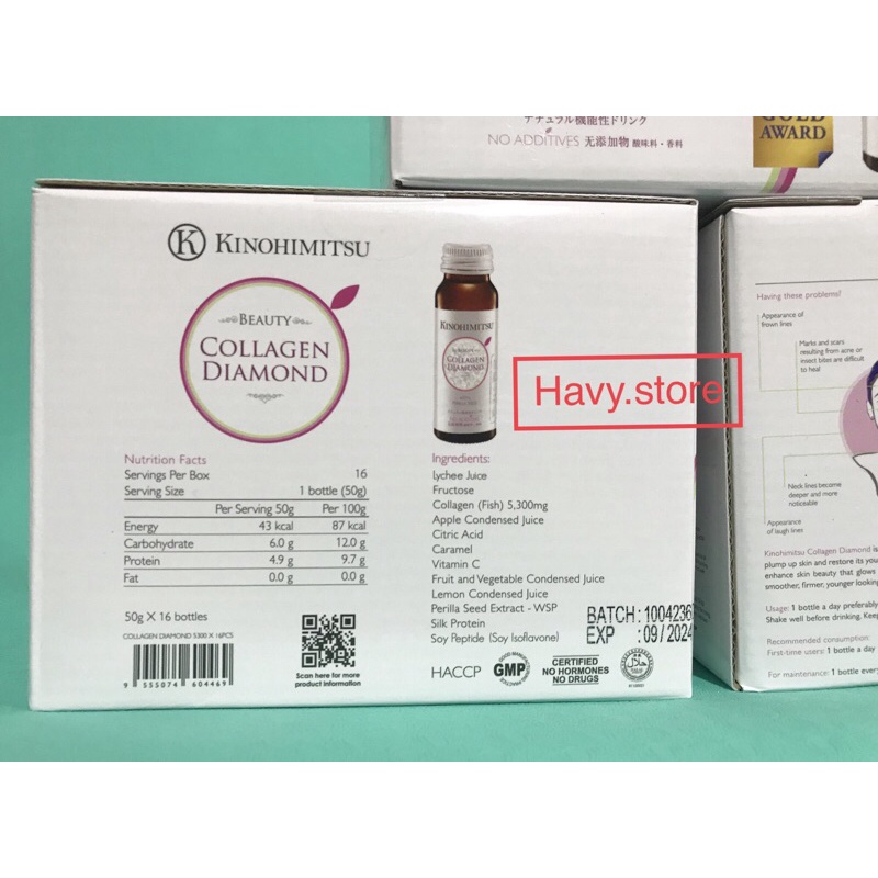 Nước Uống Kinohimitsu Đẹp Da J'Pan Collagen Diamond 5300 50ml