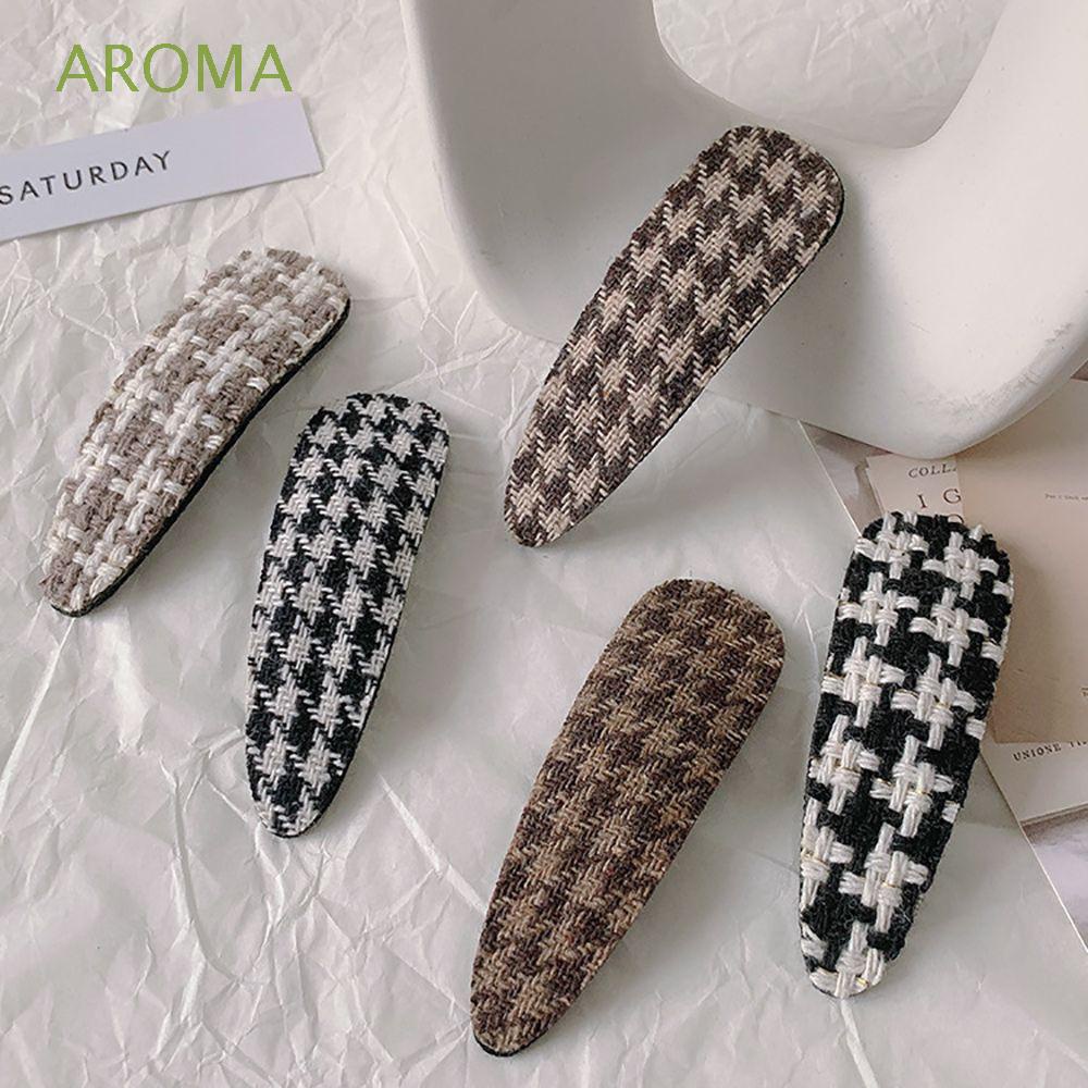 Kẹp tóc vải hình hình học phong cách Hàn Quốc thanh lịch cho nữ