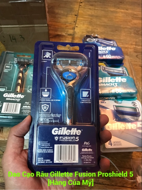 Dao Cạo Râu Gillette Fusion Proshield 5 [Hàng Của Mỹ]