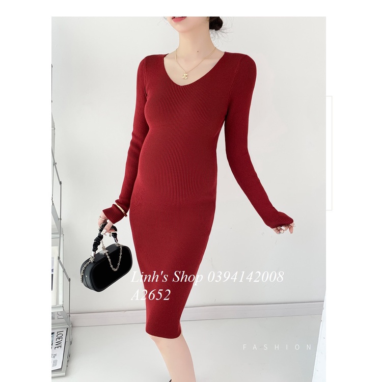 Váy Đầm Bầu Ôm Body A2652