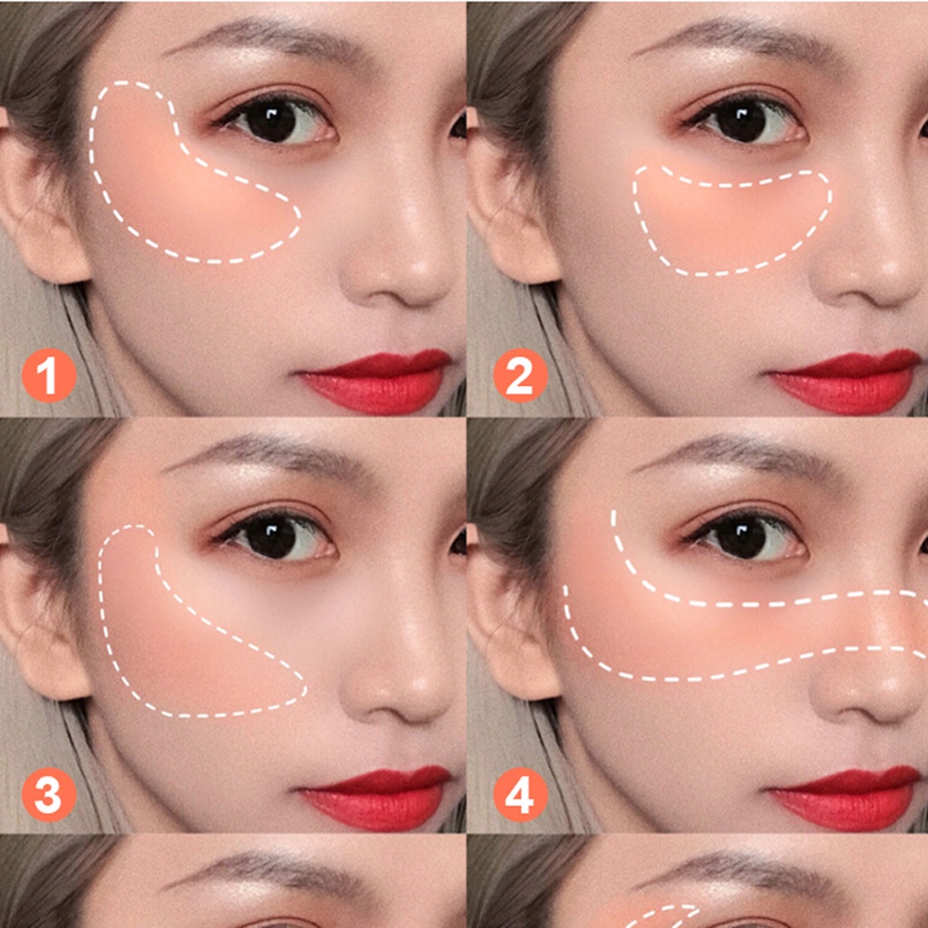 [Hàng mới về] Phấn má hồng mini dưỡng ẩm chống nước trang điểm tự nhiên làm đẹp phong cách Hàn Quốc