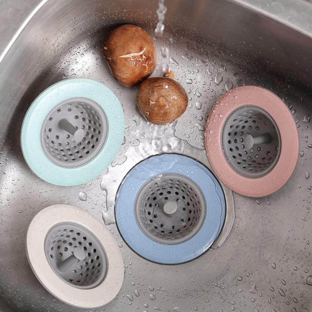 Nắp Silicone Lọc Rác Chống Tắc Nghẽn Ống Thoát Nước Bồn Rửa Chén / Phòng Tắm