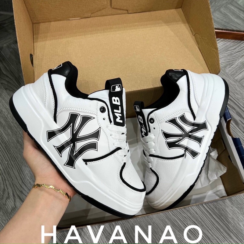 Mlb liner ny đen cao cấp . Giày thể thao nam nữ sneaker Nike ny kèm hộp