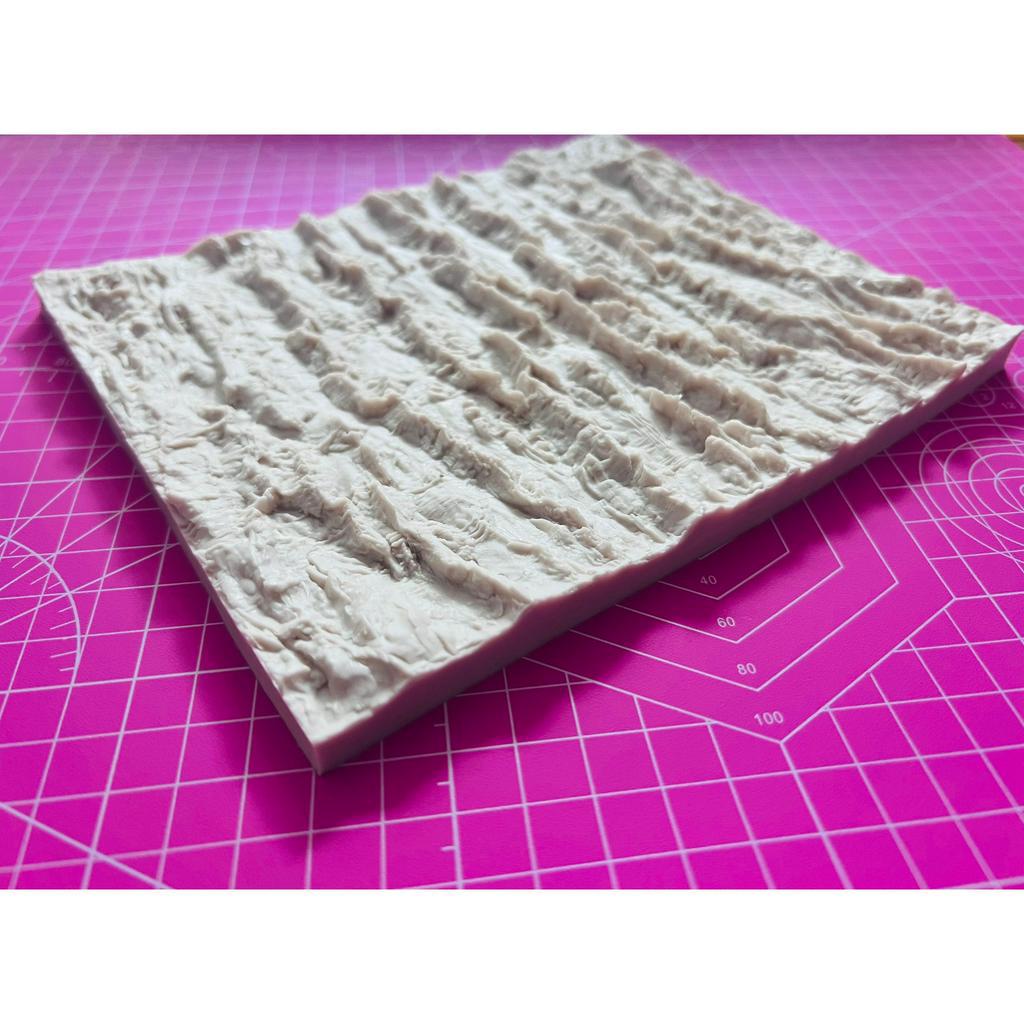Silicon miếng vân gỗ thân cây hình chữ nhật (hàng đẹp)
