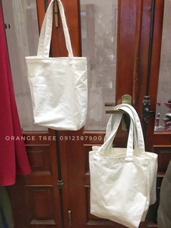 Túi tote canvas phối màu