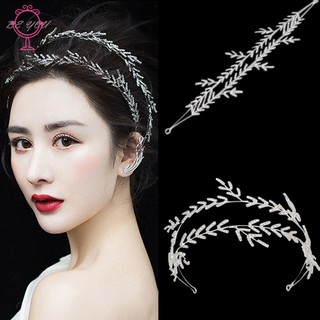 Vòng hoa đội đầu cô dâu đính đá pha lê sang trọng