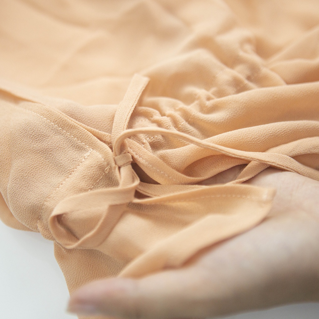 Áo nữ chifon tay lỡ màu cam hồng Narsis L9048