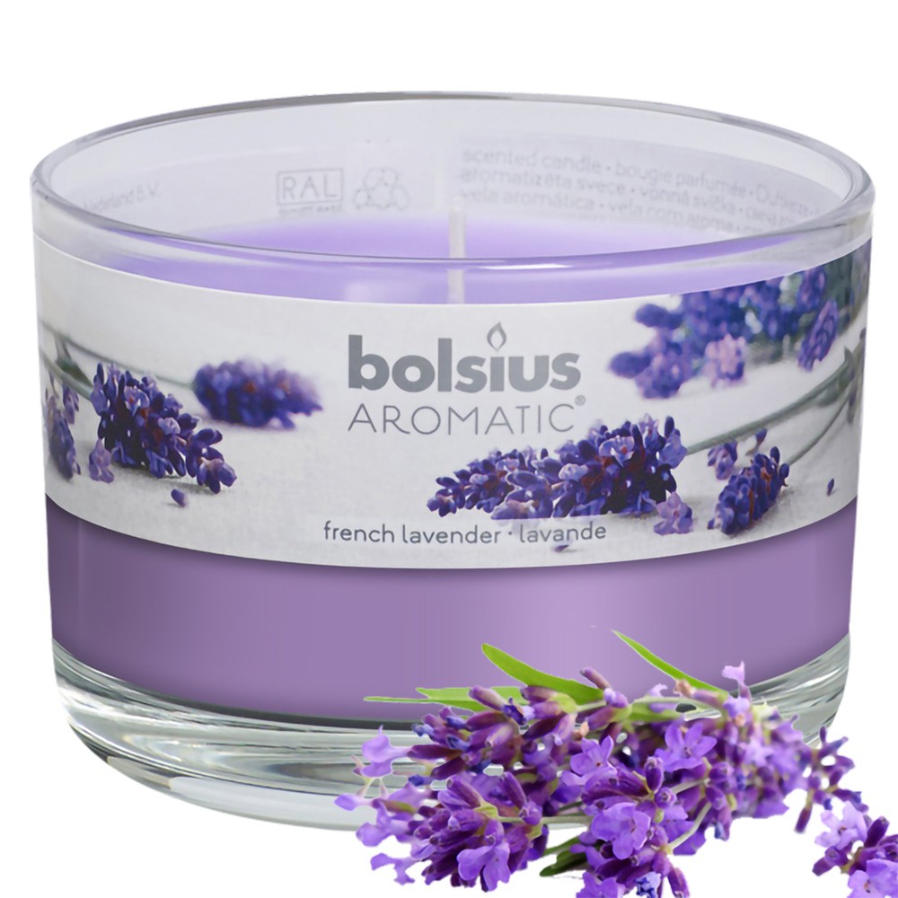 ( HOA OẢI HƯƠNG ) Nến thơm tinh dầu Bolsius French Lavender 155g - Sáp thơm phòng, khử mùi, trang trí, nến thơm cao cấp