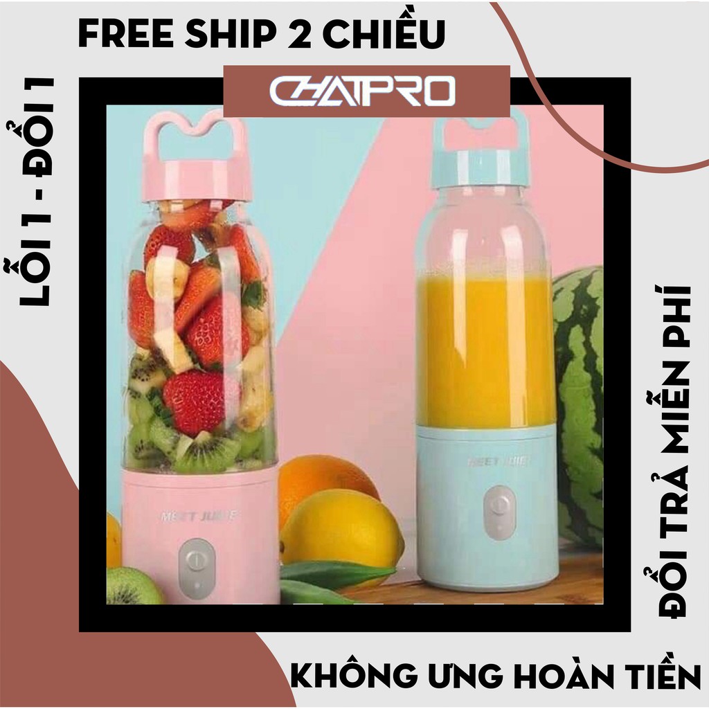 [Hàng Nội Địa] Máy xay sinh tố Meet Juice cầm tay, máy xay meet juice mini cao cấp - Bảo hành 12 tháng