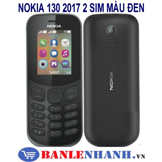 ĐIỆN THOẠI NOKIA 130 2017 2 SIM MÀU ĐEN