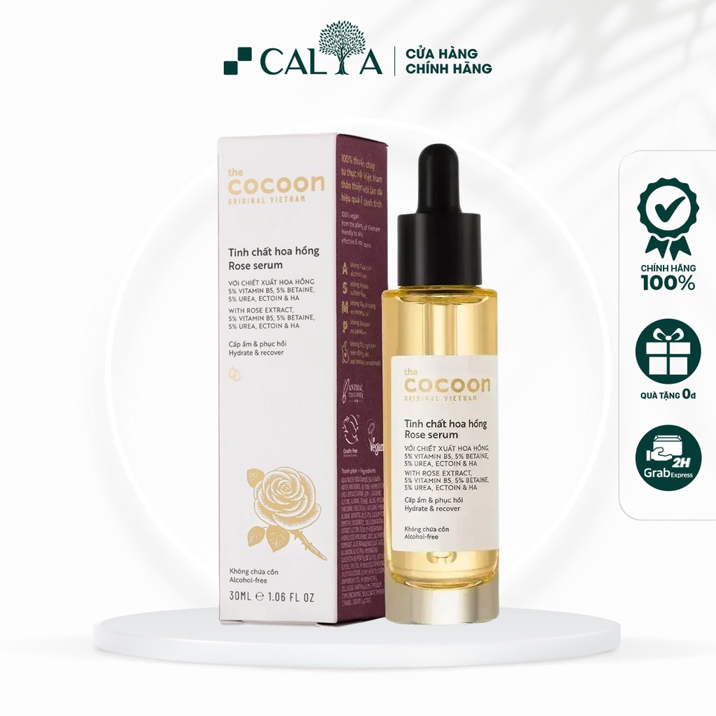 Tinh Chất Serum Hoa Hồng Cocoon Cấp Ẩm, Phục Hồi, Giúp Da Căng Mịn - Cocoon Rose Serum 30ml