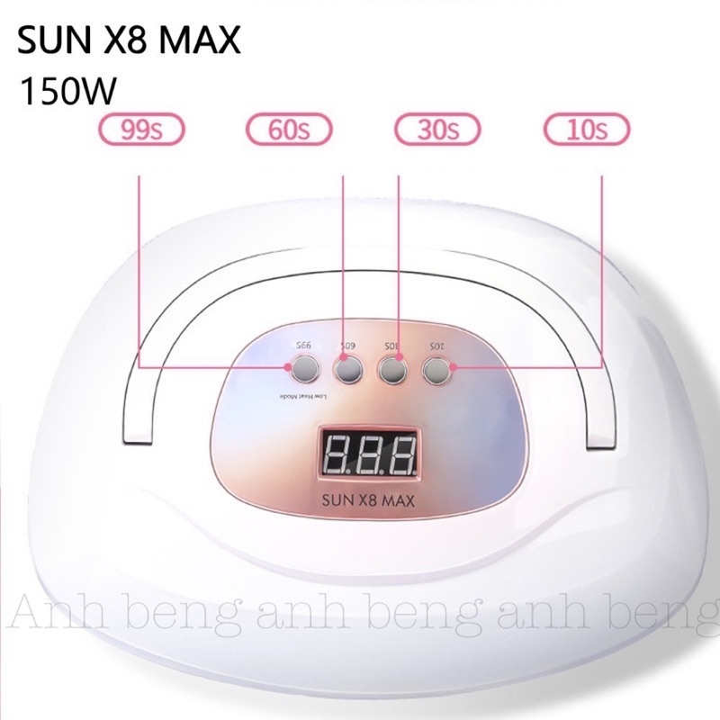 Máy hơ gel sun X8 Max 150W 57 bóng ☄️FREESHIP☄️ - hàng chính hãng