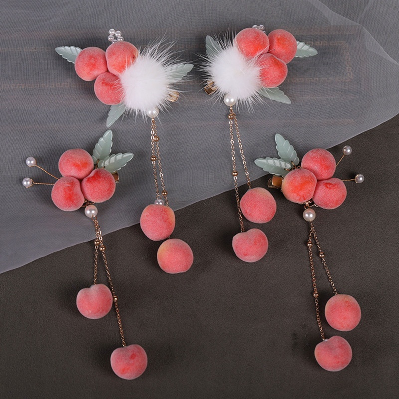 Kẹp Tóc Tua Rua Đính Ngọc Trai Giả Bằng Hợp Kim Phong Cách Vintage