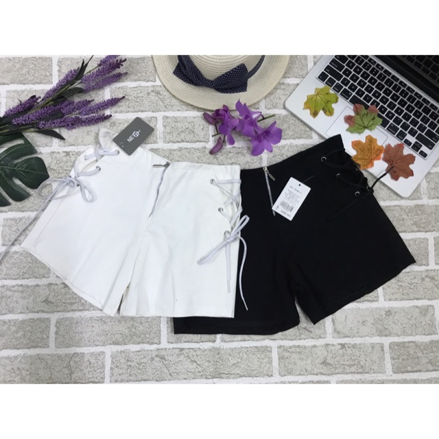 Quần đùi kaki nữ cao cấp thắt dây nơ hai bên đẹp mê (ảnh kèm clip) | BigBuy360 - bigbuy360.vn