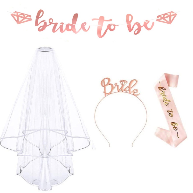 Mạng Che Mặt Ngắn Đơn Giản Trang Trí Tiệc Cưới