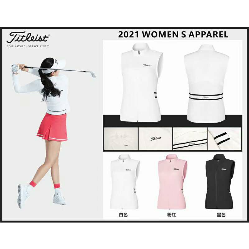 Áo gile golf nữ thể thao sát nách khóa kéo thoáng khí nhanh khô thời trang shop GOLF PRO AG001