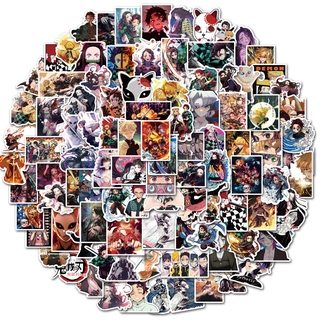 Set 100 Miếng Dán Kimetsu No Yaiba Chống Thấm Nước Trang Trí Đa Năng