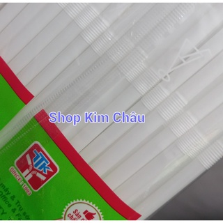 Ống hút cong màu trắng phi 6 - [1 túi 80 cái]