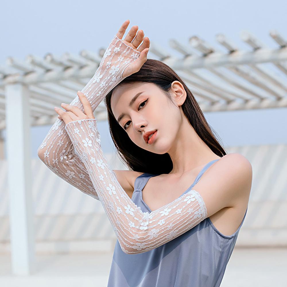 FORBETTER Găng Tay Chạy Bộ / Câu Cá / Đạp Xe Cổ Điển Họa Tiết Hoa Cho Nữ