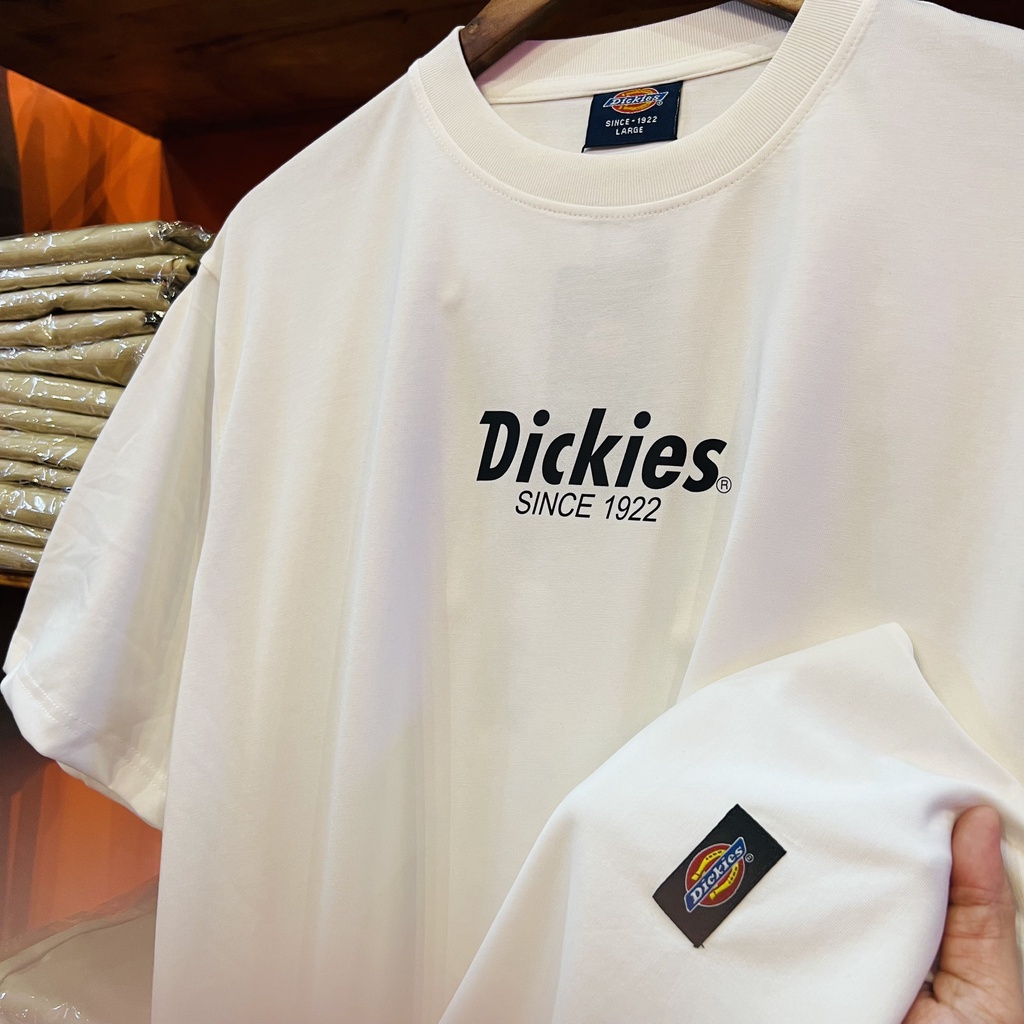 Áo thun Dickies Trắng Đen - Teeshirt Dickies Original -  Unisex nam nữ - Cam kết chính hãng.