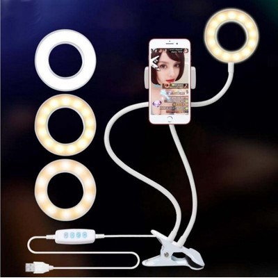 HOT Đèn Vòng LED Hỗ Trợ LiveStream - Đèn led ring Mini 8cm Thiết Bị ánh sáng Chụp Ảnh Quay Phim Studio Bán chạy Trend