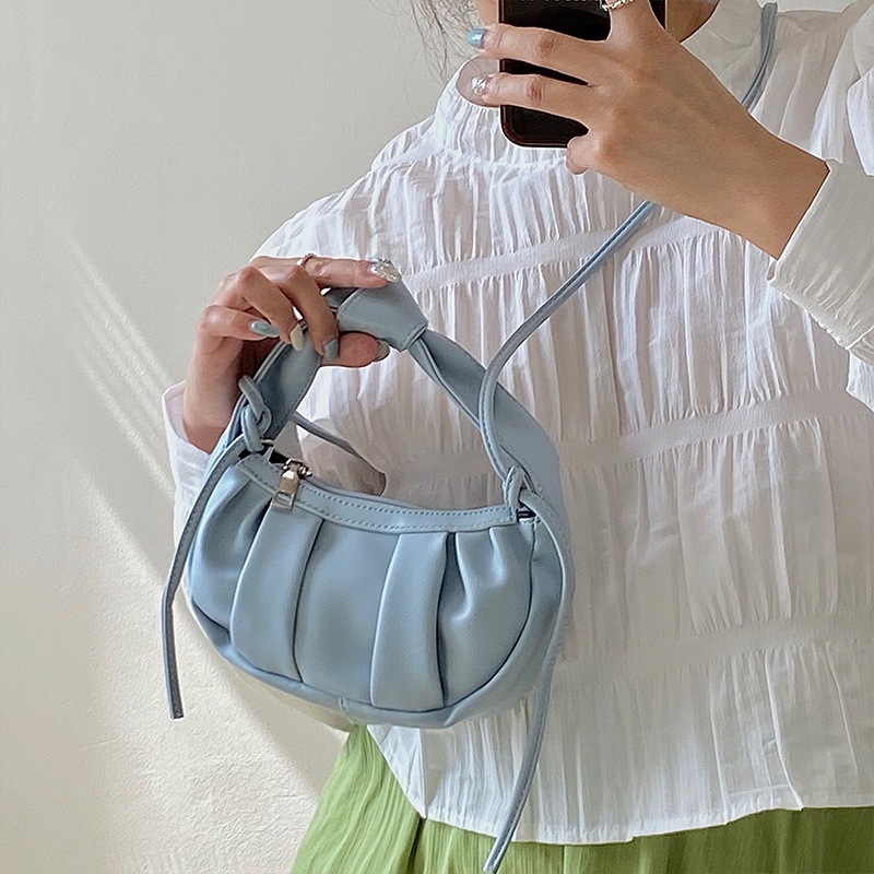 IELGY Túi Đeo Chéo Màu Trơn Dễ Thương Cho Nữ