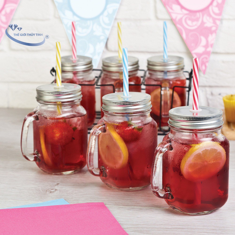 Bộ 10 Ly Thủy Tinh Uống Trà Sữa 450Ml