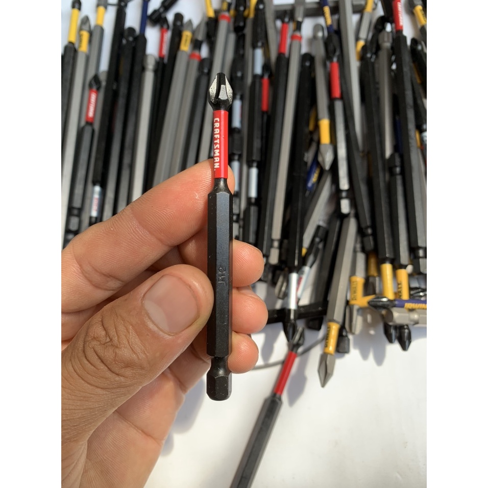 Combo 5 mũi PH2 đủ mọi thương hiệu nổi tiếng Dewalt Bosch Irwin Craftsman có từ