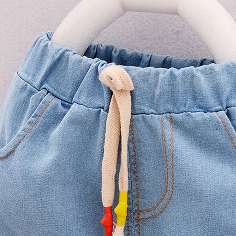 Bộ áo thun sát nách + quần jean denim cho bé trai (0-4 tuổi)