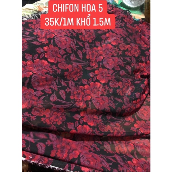 Vải Voan Hoa Hàn Xuất Dư May Váy Áo Sơ Mi Áo Dài