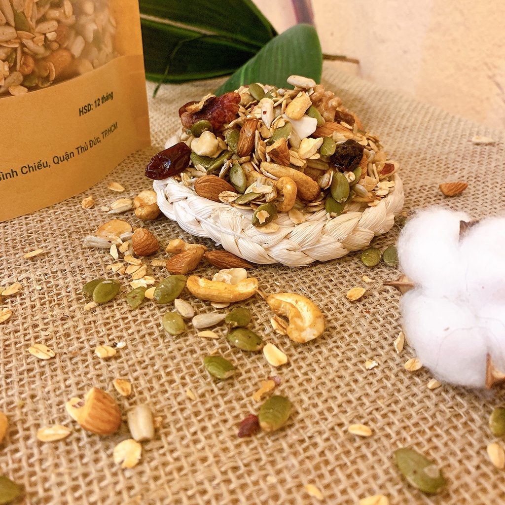 Hạt dinh dưỡng mix ăn kiêng giảm cân healthy không đường giòn, thơm by NATANUTS