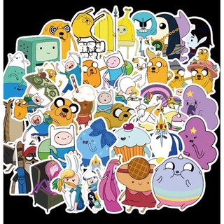 Sticker dán Adventure Time(giờ phiêu lưu) set 30-50 cái ép lụa khác nhau/ hình dán trang trí Adventure Time