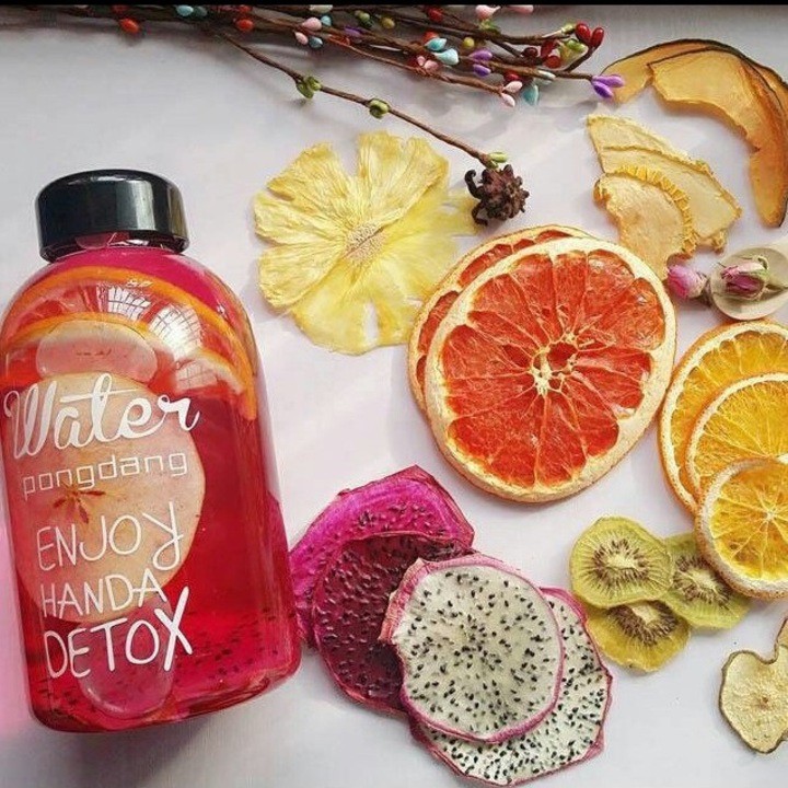 Chai thủy tinh đựng nước 600ml DETOX (combo 2 chai) - Nắp nhựa ron cao su - Bình nước thuỷ tinh, đựng trà sữa, nước ép