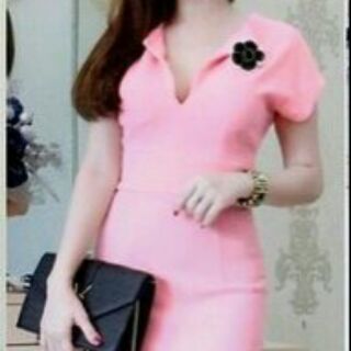 Đầm body đính hoa nổi thun cát hàn