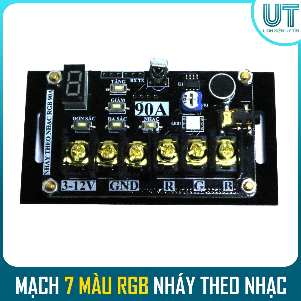 Mạch 7 Màu RGB Nháy Theo Nhạc - Công Suất 12A 90A - OneLED